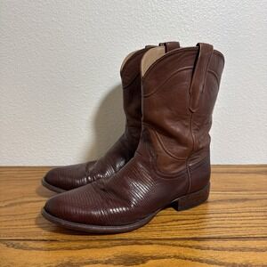 Tecovas The Nolan Bourbon Lizard Size 12 D Cowboy Rodeo Western Exotic Boots